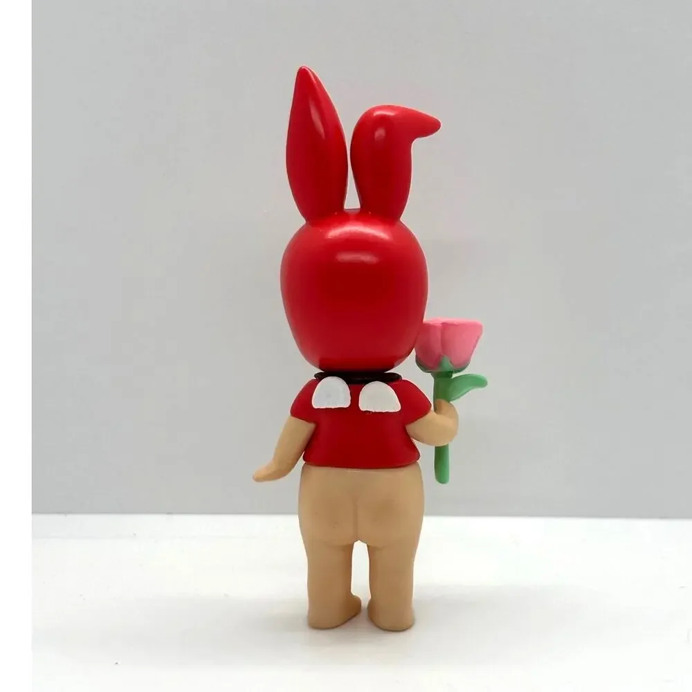 New Kewpie/Angel Collectible Mini Figure, Rabbit with Rose, Open Blind Box